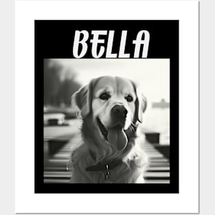 Bella, bootleg,  golden retriever puppy design for dog lovers Posters and Art